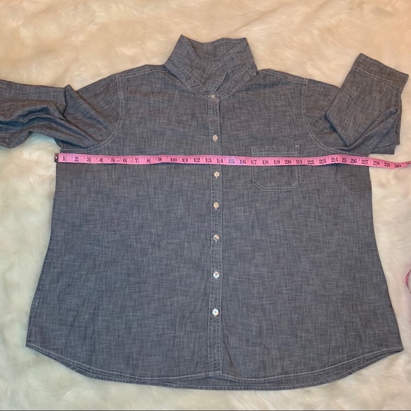 Old Navy Chambray Gray Button Down Shirt - Picture 13 of 16